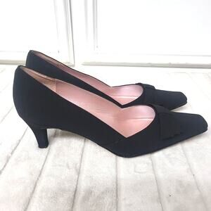 Madeline Eartha Black Fabric Heels - Size 9 M